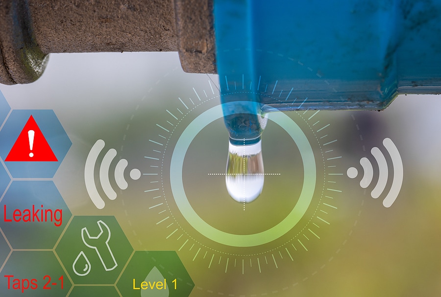 Image Conveying Detection of a Water Leak in a Pipe