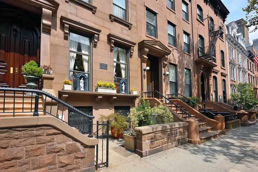 Row of Brownstones in New York