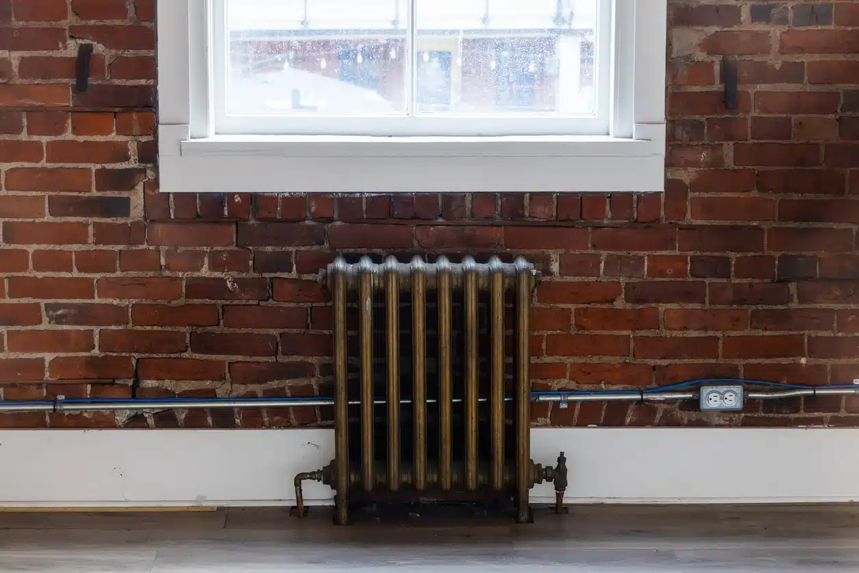 Radiator under window to represent landlord heat responsibilities